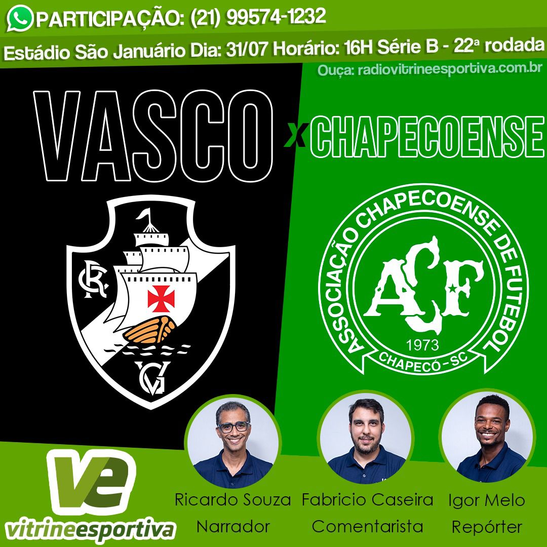 BRASILEIRÃO - VASCO X CHAPECOENSE
