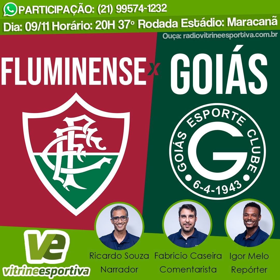 BRASILEIRÃO – FLUMINENSE X GOIÁS